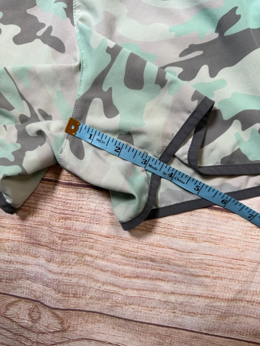 Justice Mint Green Camo Athletic Shorts with Black Trim